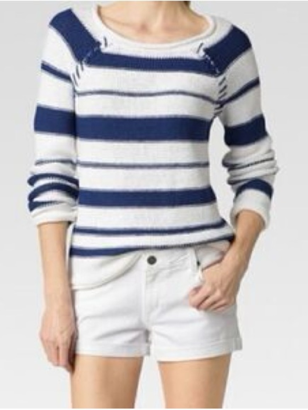 PAIGE Nautical Striped Knit Sweater  – Size S